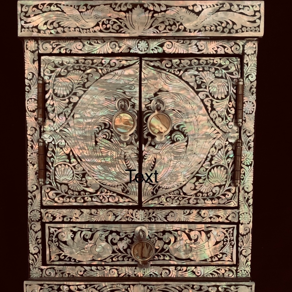 Mother of Pearl Jewelry Box Antique classic emaculate condition VERY RARE
